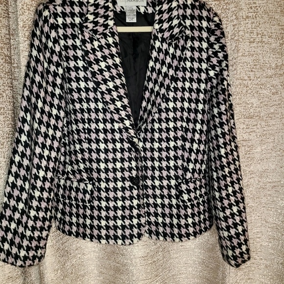 Sag Harbor Black, White, lavender Blazer with Houndstooth Pattern - Picture 8 of 8